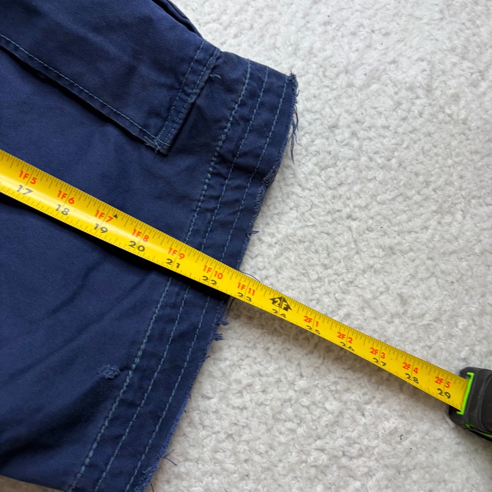 VIntage Polo Ralph Lauren 67 mens blue cargo surplus military heavy shorts 36 - Picture 8 of 8